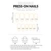 French Almond 3D Flower Press On Nails 24 Pieces Short Length Elegant Design For Wedding Party Daily Use