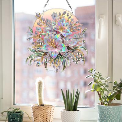 Acryl Tier Schuhe Blume Diamantmalerei Hängender Anhänger Strass Diamant Kunst Fensteranhänger für Fensterdekoration