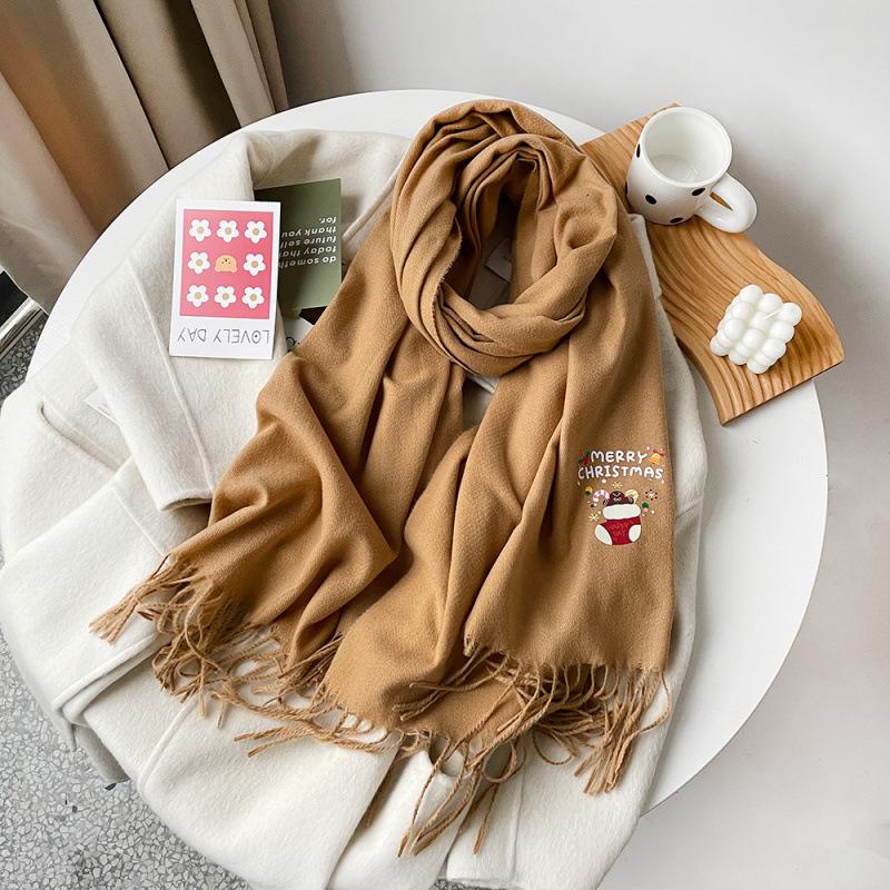 Quattro stagioni disponibili Nuovo versatile cappotto da donna in finto cashmere sciarpa calda media sciarpa scialle