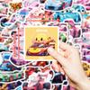 50 Pink Girl Racing Pp Waterproof Decorative Stickers Children'S Reward Stickers