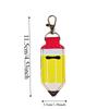 PU Leather Chapstick Key Chain Pouch Metal Pencil Shape Key Ring  Daily Hanging