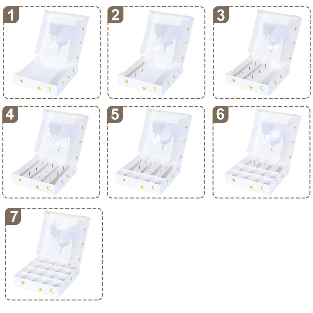 Eid Mubarak Gift Box Cake Candy Box Ramadan Decoration for Home 2025 Islamic Muslim Party Supplies Eid Al-fitr Ramadan Kareem