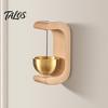 Entry Doorbell, Magnetic Hanging Bell, Solid Wood Metal Wind Chime, Crisp Sound Wood Door Chime for Home Shop Studio Doors Decoration