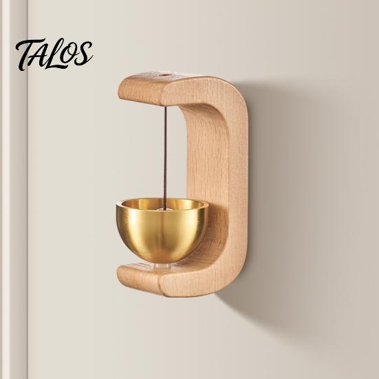 Entry Doorbell, Magnetic Hanging Bell, Solid Wood Metal Wind Chime, Crisp Sound Wood Door Chime for Home Shop Studio Doors Decoration