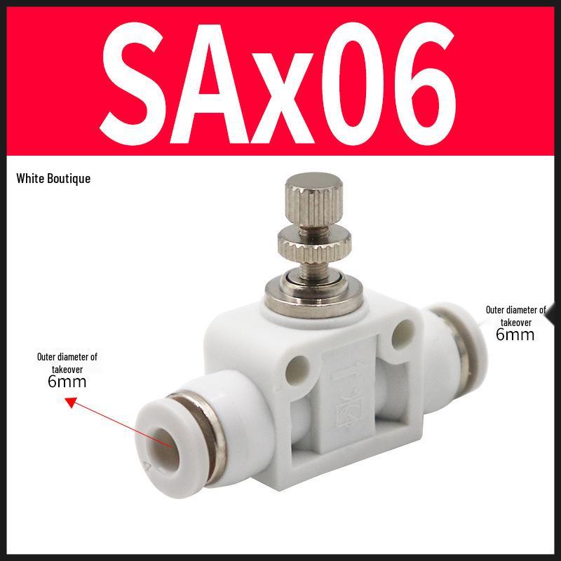 Pneumatic SA4/6/8/10 Pipe One-Way Throttle Valve Air Hose Connector