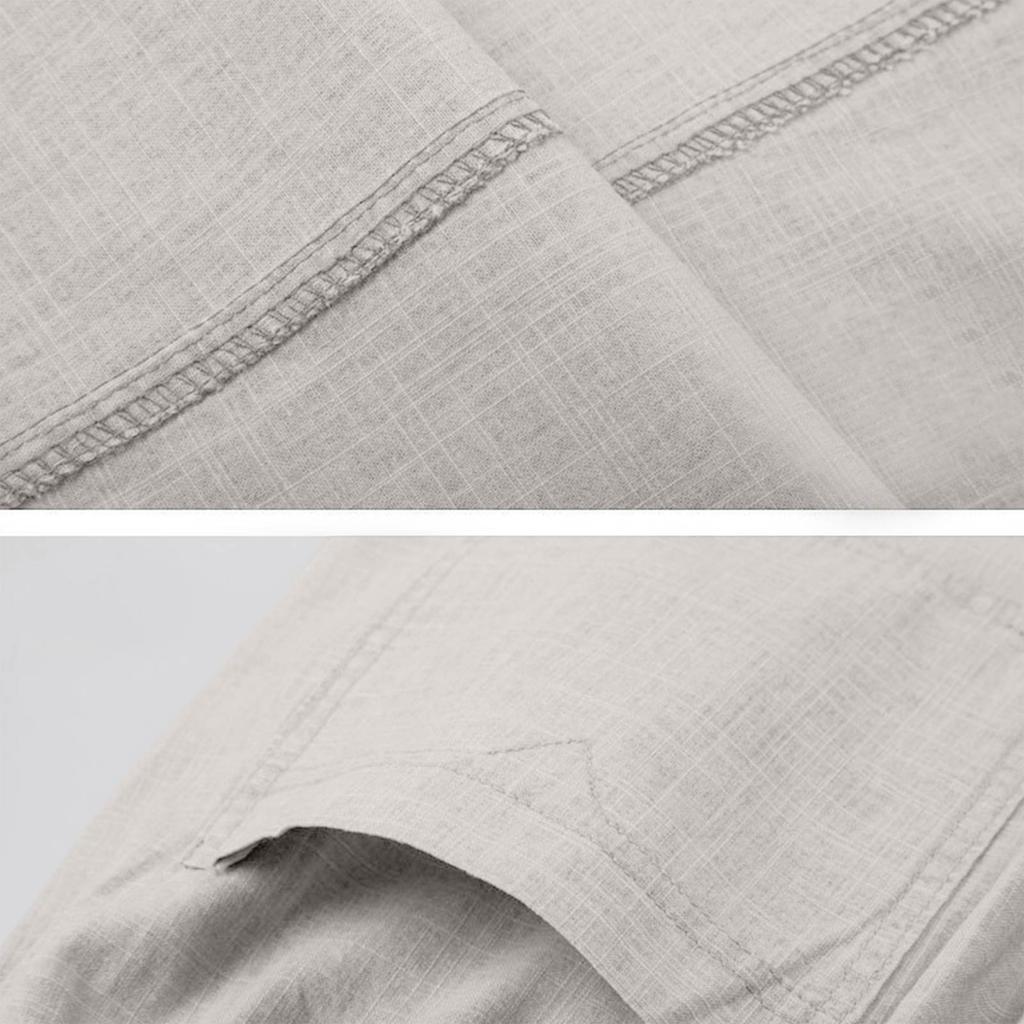 Men's Lightweight Casual Linen Pants High Straight Leg Loose Fit for Summer