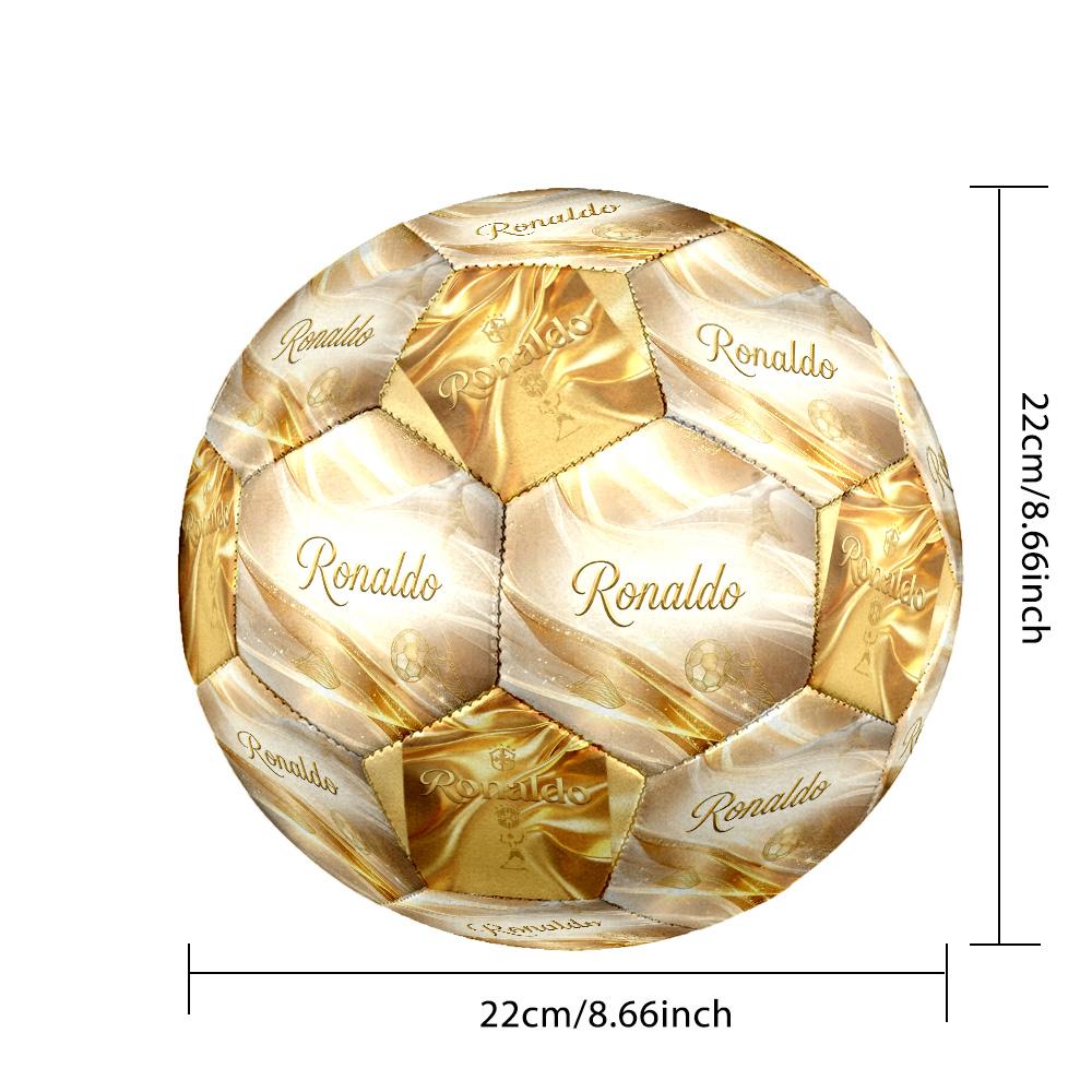 Ronaldo's Golden Ronaldo Legacy Soccer Ball Size 5 Football Machine Sewn Indoor/Outdoor Universal Football Surprise Collection Gift