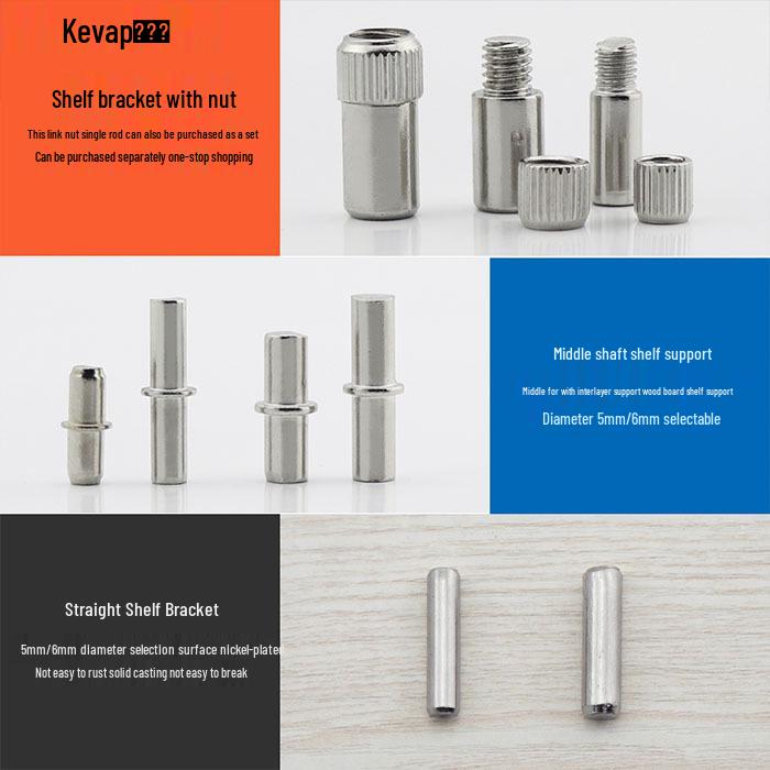 

Central Axis Cabinet Partition Bracket for Layer Boards and Glass Partitions 5x16mm (Central Axis)