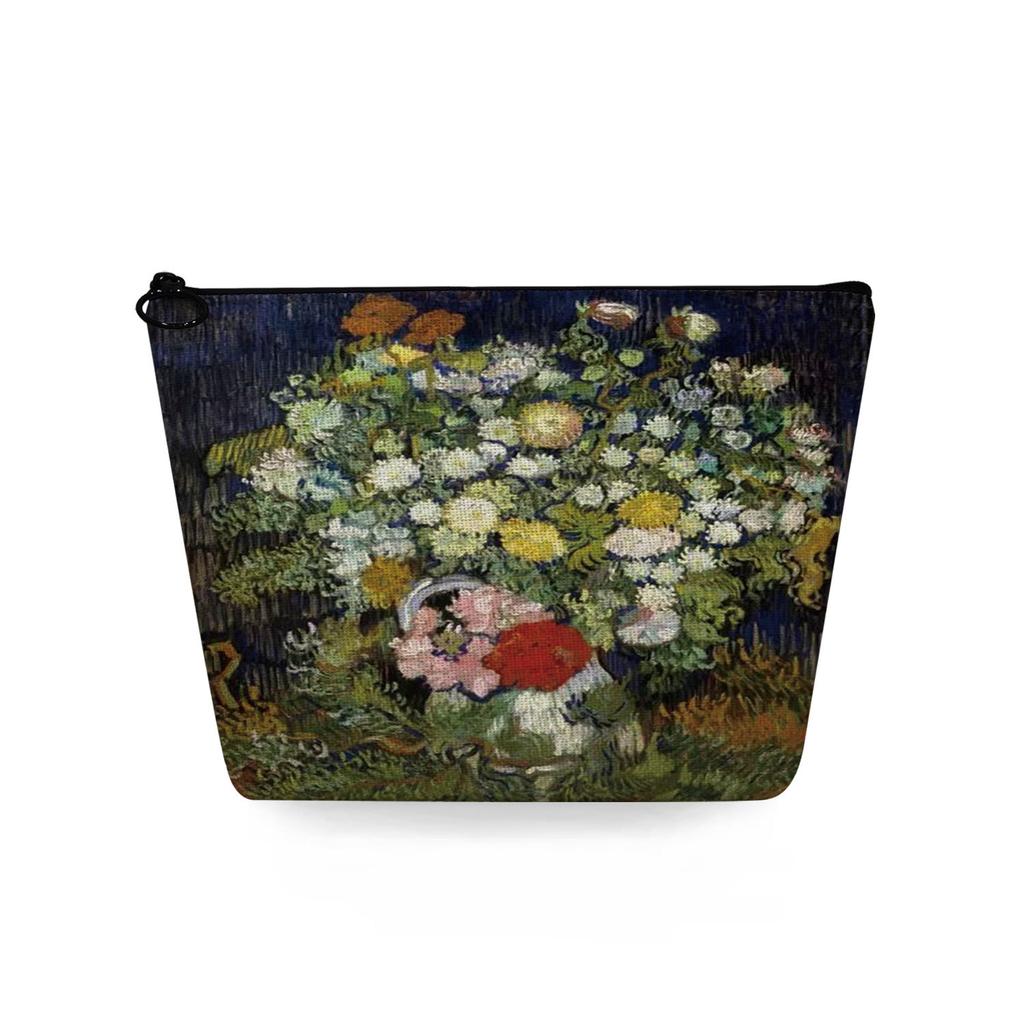 Women Oil Painting Print Cosmetic Bag Toiletries Organize Travel Storage Case 6861