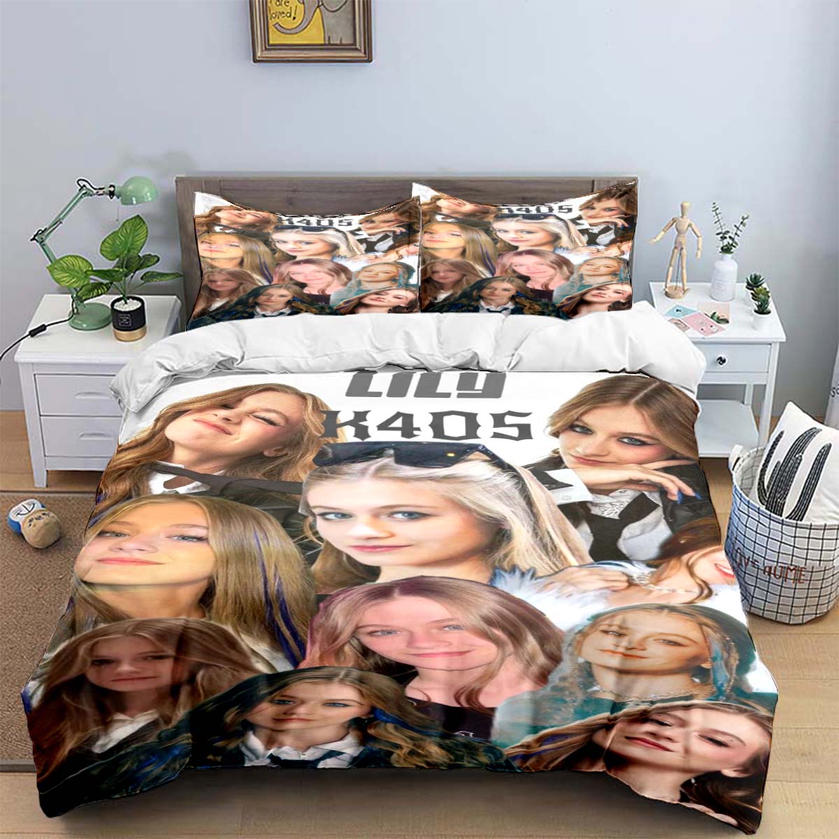 

3Pcs Europe Star Group K-K4Os Bedding Set Single Twin Full King Size Musical Genius Bed Linen Adults Teens Bedroom Gift EU Single(135*200cm)3pcs