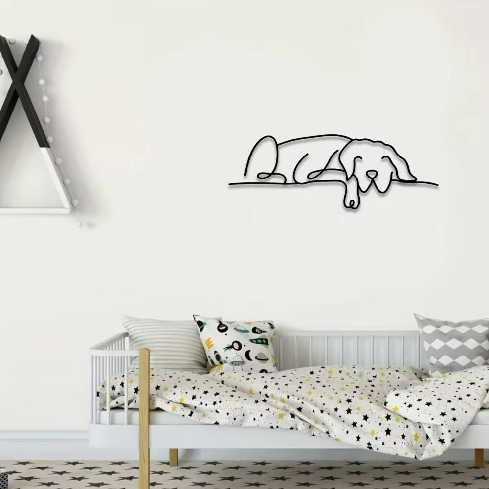 Metal Dog Wall Decor - Charming Dog Wall Art. Enhance Your Room and Living Room with This Minimalist Metal Wall Decoration