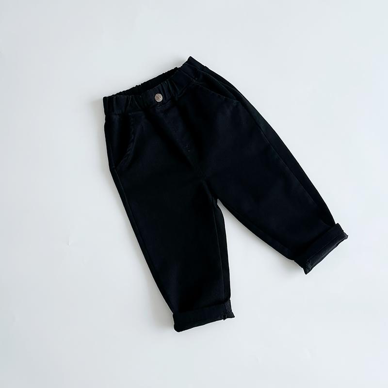 

Весенние детские брюки, однотонные брюки для мальчиков, модные детские брюки, короткие детские джинсы, одежда для маленьких мальчиков 120 чёрный