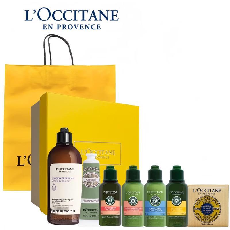 L OCCITANE Herbal Balancing Shampoo & Hand Cream 7-Piece Gift Set