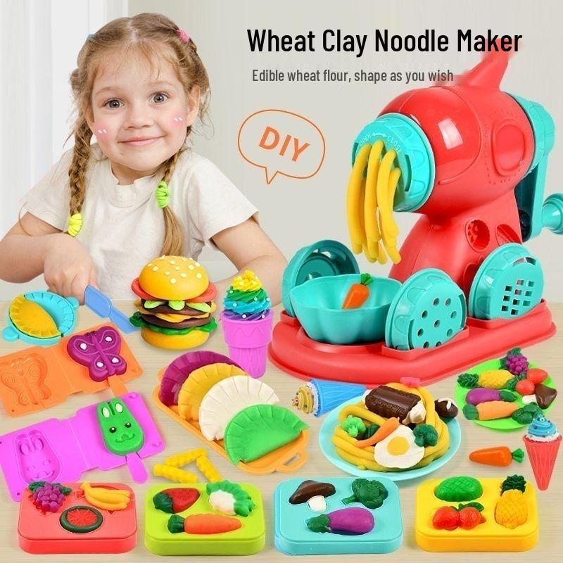 Ensemble de jouets maisonnette en argile pour enfants: Moules à Glace DIY et Kit Créatif Play-Doh