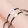 Kartenarmband 2-teiliges Set Verstellbares Edelstahl Herzförmiges Gute Freundin Armband Armband