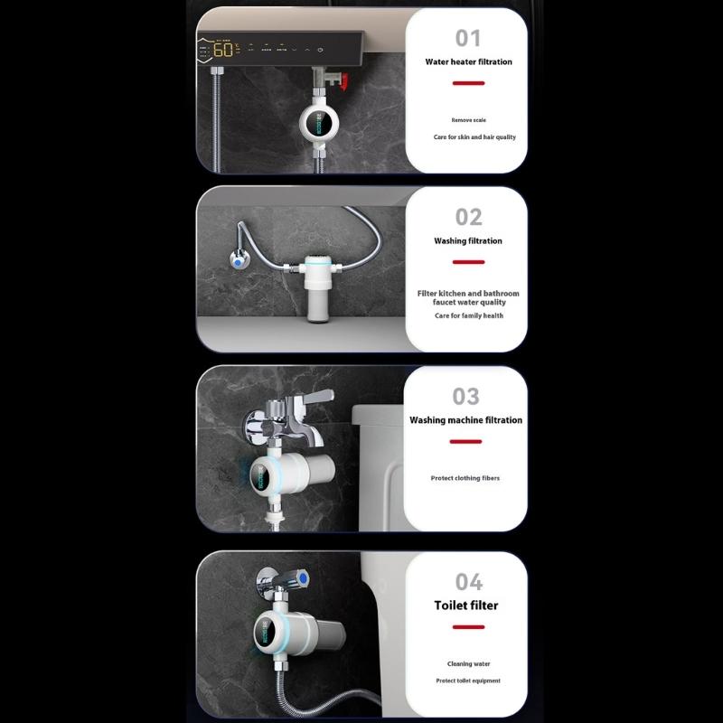 Advanced Scale Reduction Filtration System For Heated water Heaters With Temperature Display Simply set up Corrosion Resistant ABS Construction