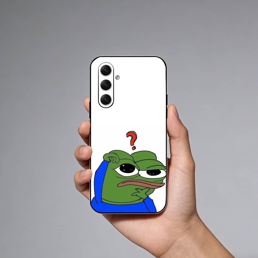 P-Pepe The Funny Frog Phone Case For Samsung Galaxy A73,A21s,A22,A31,A52,A53,A71,A41Soft Black Shell