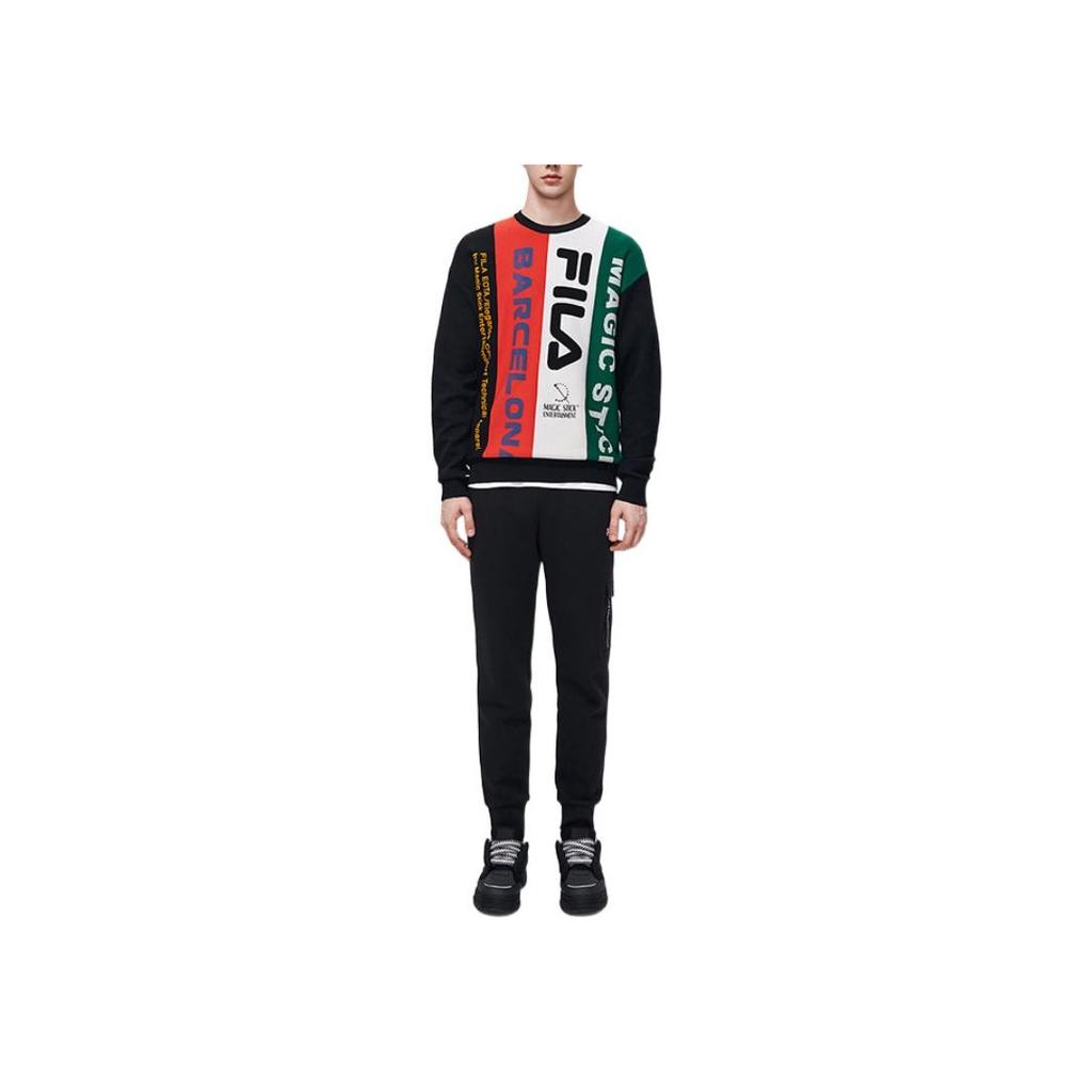 New FILA Sweatpants Men's Jet Black F11M319602F-BK