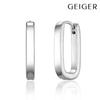 Silver Basic Square One-Touch Ring Earrings GISVEE147