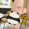Panda back cute panda bag female 2025 new ins single shoulder girl nylon double shoulder messenger bag