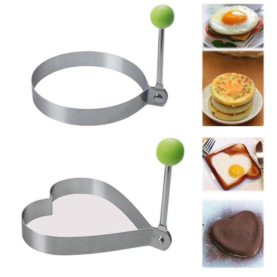 1/4Pcs Flower Round Star Heart Shaper Fried Egg Mold Omelette Ring Cooking Tool