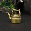 Mini Bule de Cobre Vintage para Ponta do Dedo Bule de Chá Queimador de Incenso de Bolso Latão Retrô Animal de Chá Acessórios para Decoração de Casa Ornamento de Mesa
