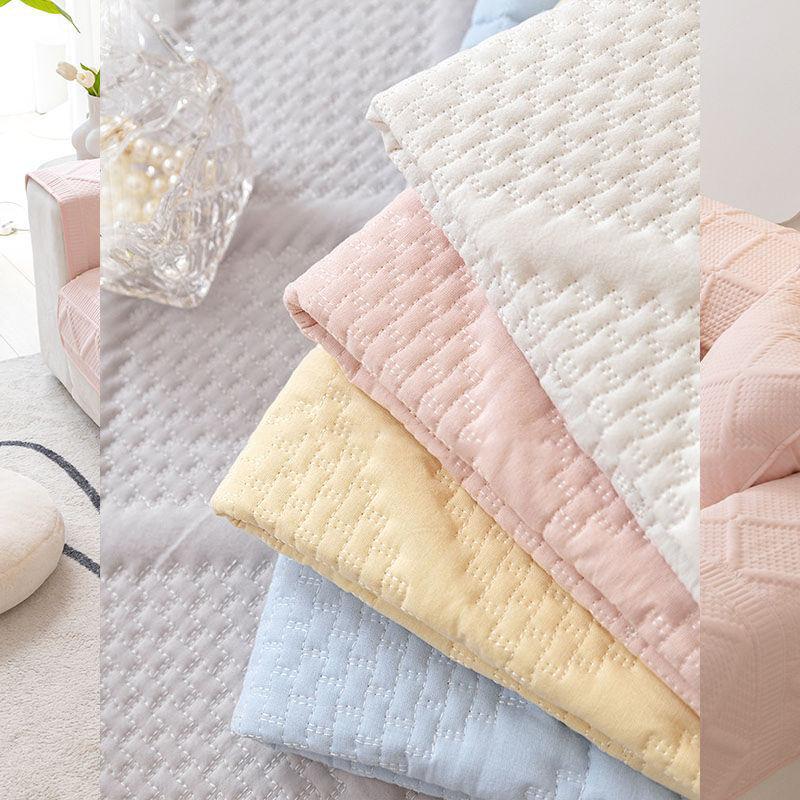 Cotton Sofa Covers Embroidered Sofa Cover Towel Universal Living Room Sofa Cushion Non-Slip Sofa Back Cushion Armrests Cover