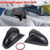 ABS 2x Mirror Cover Car Side Rearview Mirror Cap Cover Shell Sticker for Renault Captur 2013 2014 2015 2016 B Platform