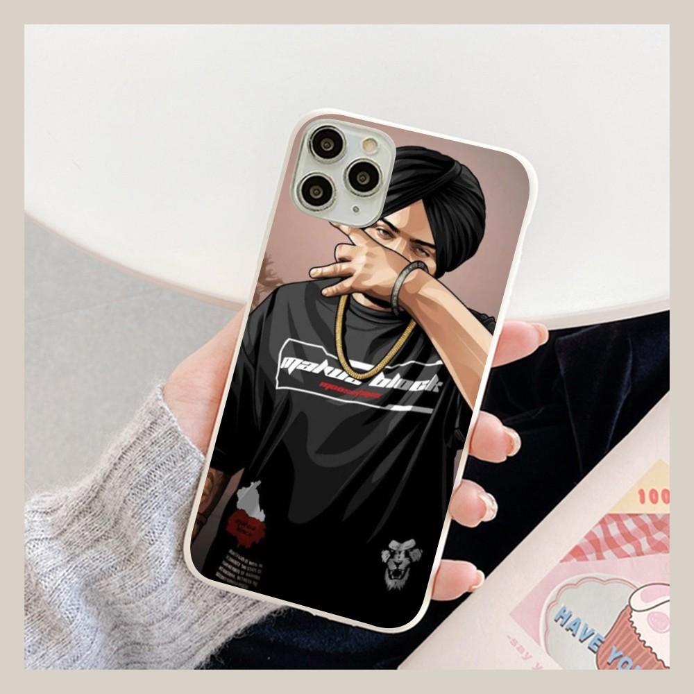 Singer Sidhu Moose Wala Phone Case For IPhone 14 11 12 13 Mini Pro Xs Max 8 7 6 6S Plus X XR Solid Candy Color Case