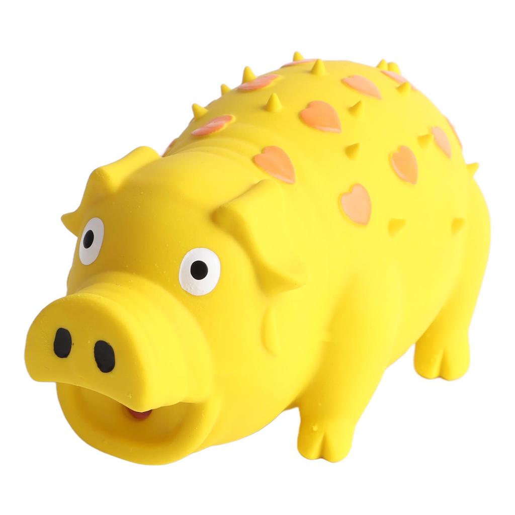 Latex Haustier Kauspielzeug Niedliche Schweinchenform Bissfest Reduziert Angst und Langeweile Interaktiver Hundekauartikel