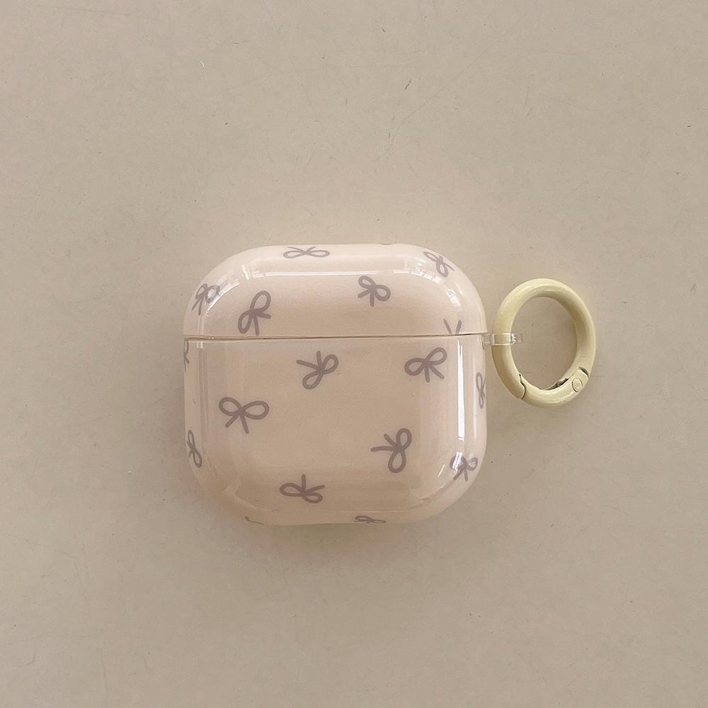 Korea Lovely Candy Bow Gloss Silicone Earphone Case for Airpods Pro 2 for Airpods 1 2 3 4 Protection Cover with