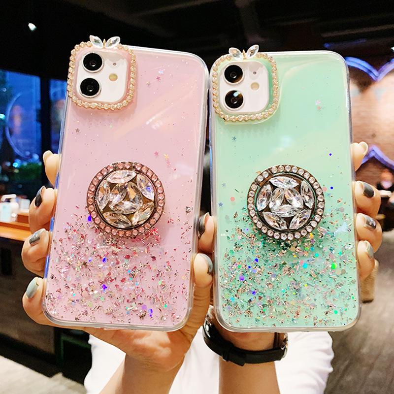 Applicable To IPhone 15 Phone Case Glue Glitter Powder Star 14Promax Apple 16 Protective Case 13 Diamond Ring