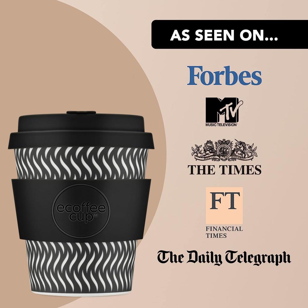 Ecoffee Cup, Reusable, Eco-Friendly, 240ml, Cup and Saucer, 808 002