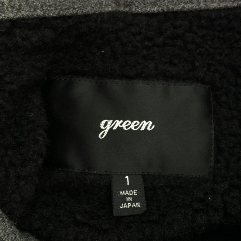 Green Made In Japan With Bore Liner Wool Coat 1 Gray Women Used