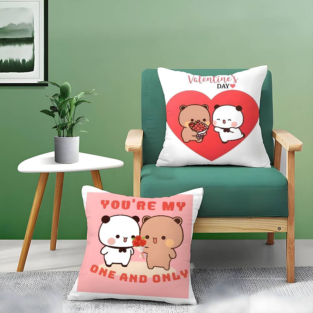 Cartoon Bubu & Dudu Lovely Pillow Case Comfort Sofa Bed Silky Elegant Invisible Zipper Decorative Cushion Cover