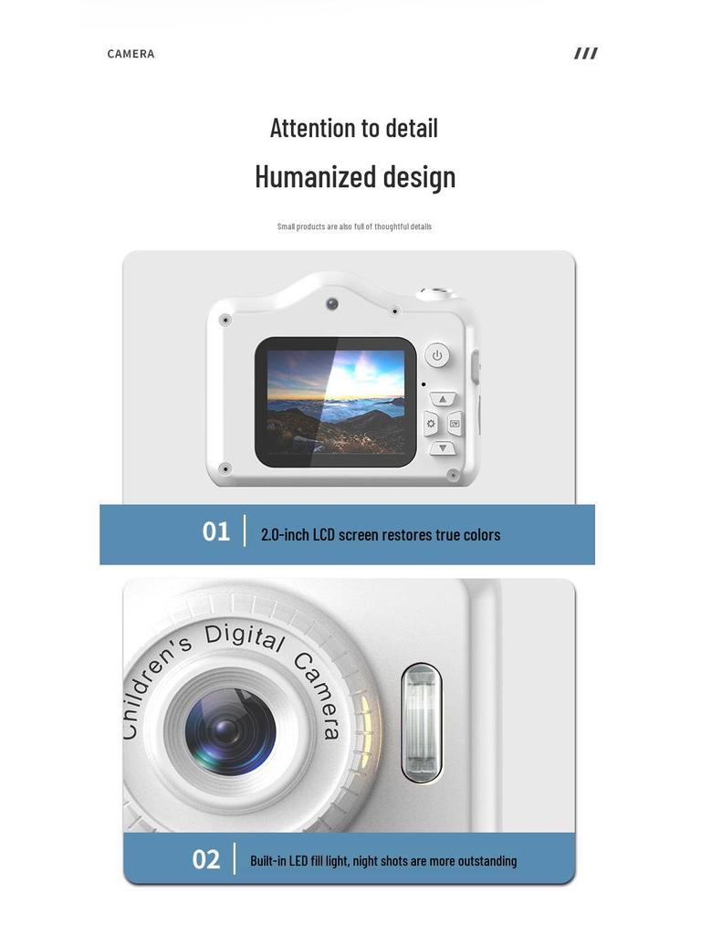 9600W Retro Dual-Lens Cute Digital Camera for Students - Snap & Share Photos