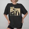 T-shirt Moda Suede band rock per Unisex Cotone Puro Maglietta Manica Corta Top