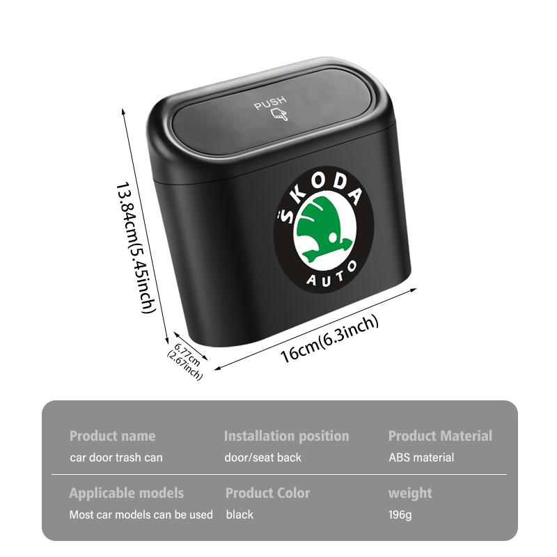 Cqmes7 Für Skoda Auto Mülleimer Tür Hängende Aufbewahrungsbox Halter Mülleimer Organizer Auto Zubehör S Kodiaq Octavia 2 3 Yeti Karoq