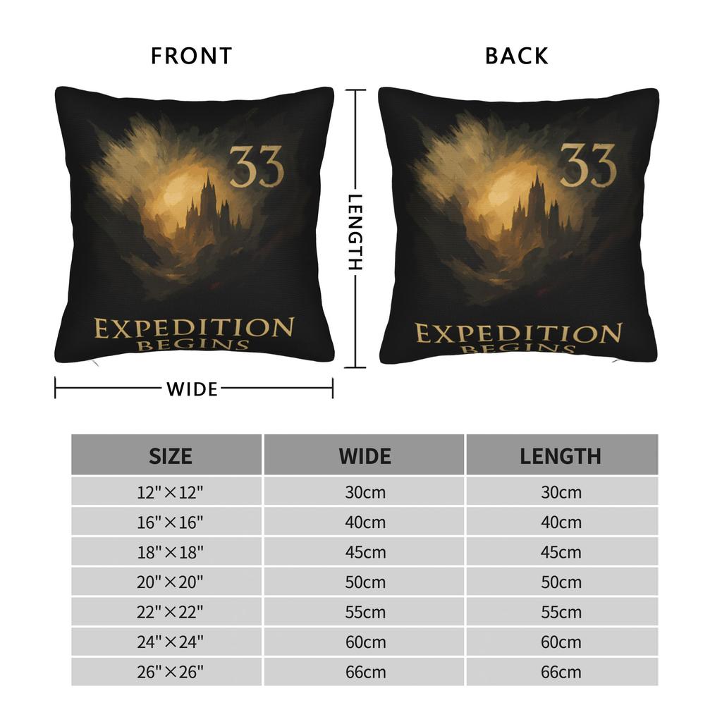 Clair Obscur Expedition 33 Pillow Case Print Pillow Cover For Sofa Couch Bed Living Room Cute Funny Pillowcases