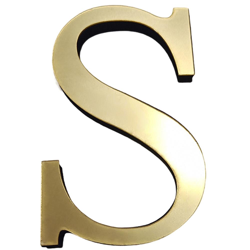 Stikere de Perete Acrilice 3D cu Litere Engleze de 20cm, Litere Decorative, Decorațiuni de Perete, Ornamente de Perete cu Alfabetul Auriu pentru Artă Murală