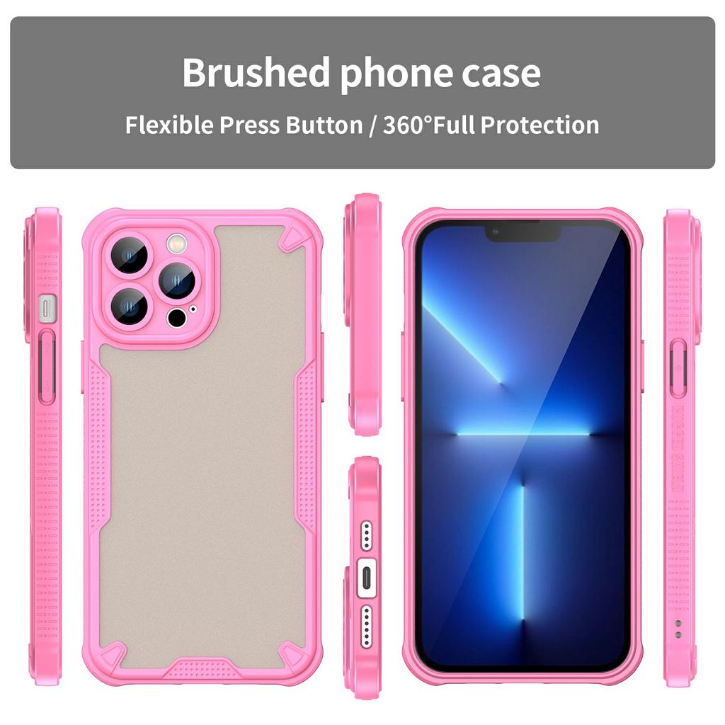 For iPhone 13 Pro Max Case PC+TPU Frosted Phone Back Cover