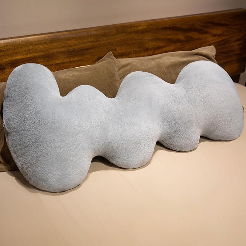 Wave-Shaped Cloud Leg & Back Hugging Pillow - Long Body Cushion for Side Sleepers