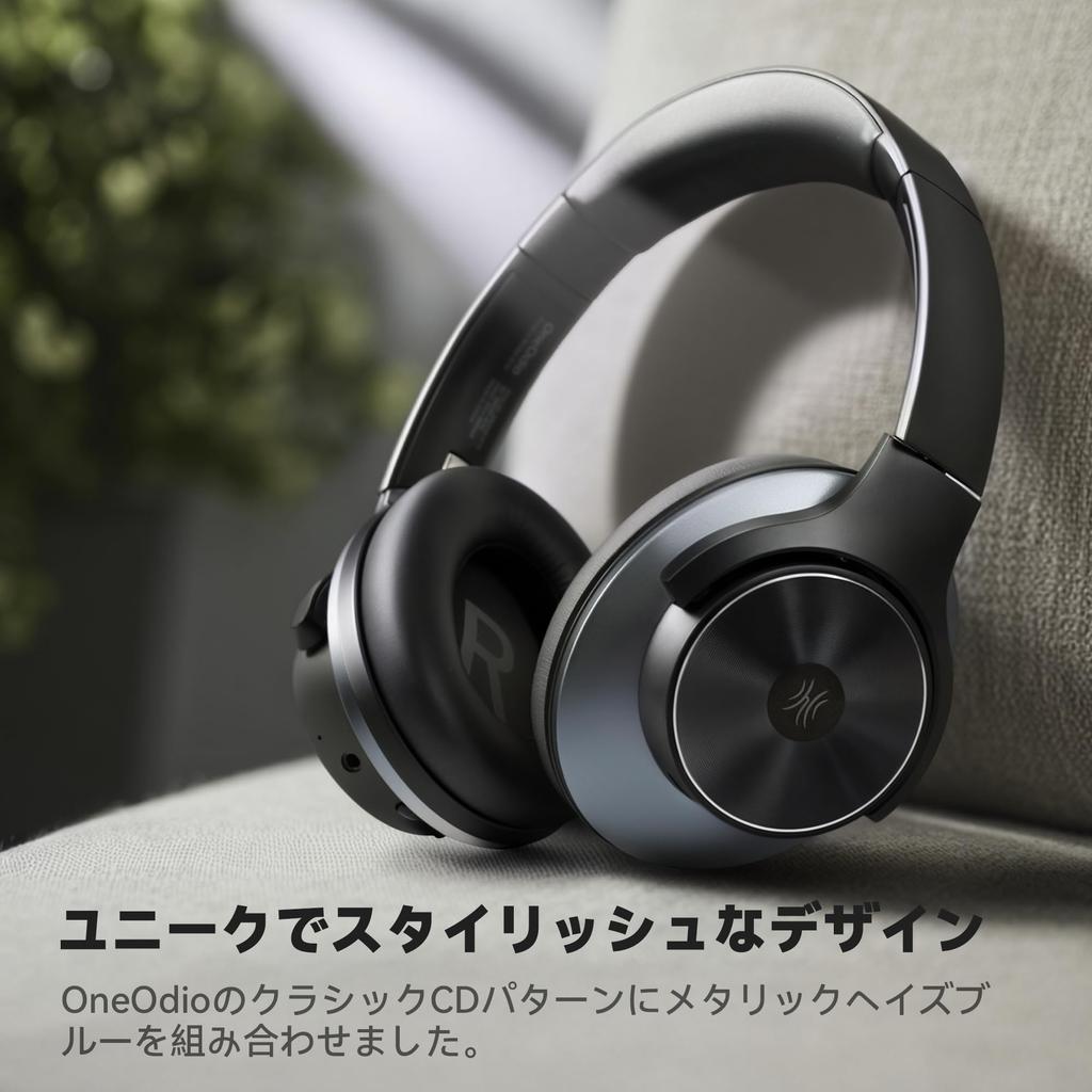 OneOdio A10 Wireless 50 Hours Bluetooth Headphones with Fast Foldable Headphones, Playtime, 5.2, Over-Ear Mic, Charging,