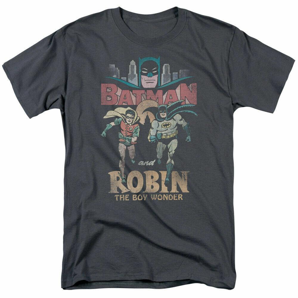 Classic Batman Classic Duo T-shirt Mens Licensed Classic TV Merchandise Charcoal S