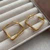 Light Luxury Fashion Geometric Heart Earrings Retro Exquisite Minimalist High-end Earrings Sweet Cool Trend Personalized Versatile Earrings