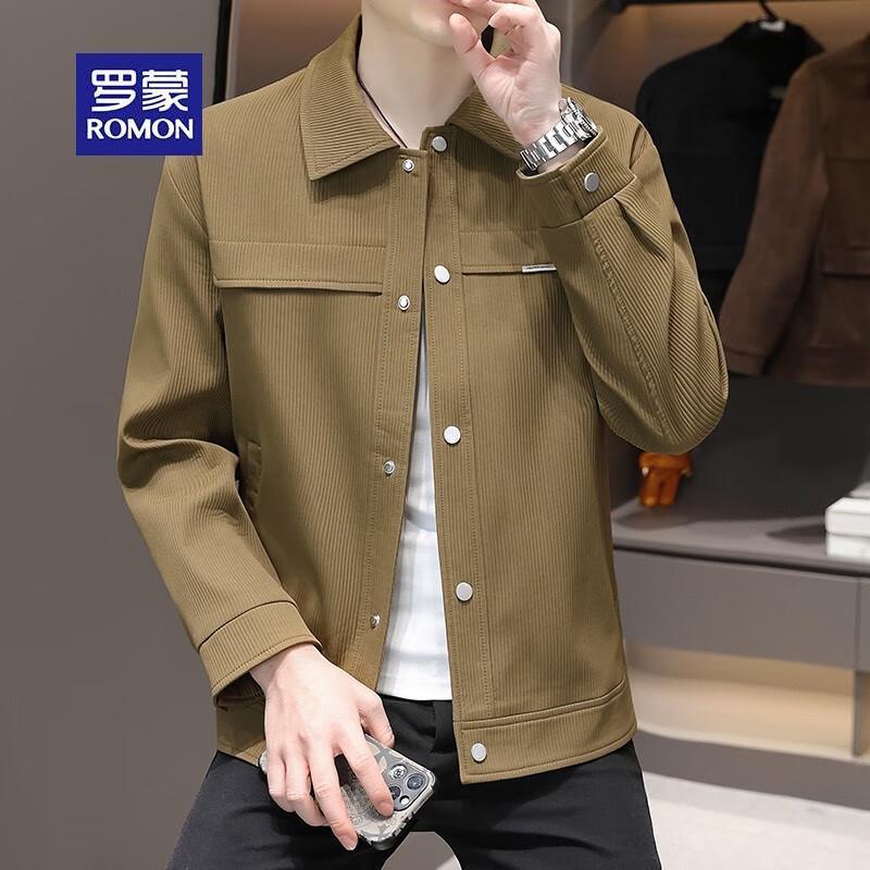 ROMON Men's Textured Business Casual Jacket