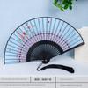 Chinese-Style Folding Fan, Creative Double-Section Fan, Hanfu Qipao Dance Fan, Women's Portable Folding Ancient-Style Small Fan