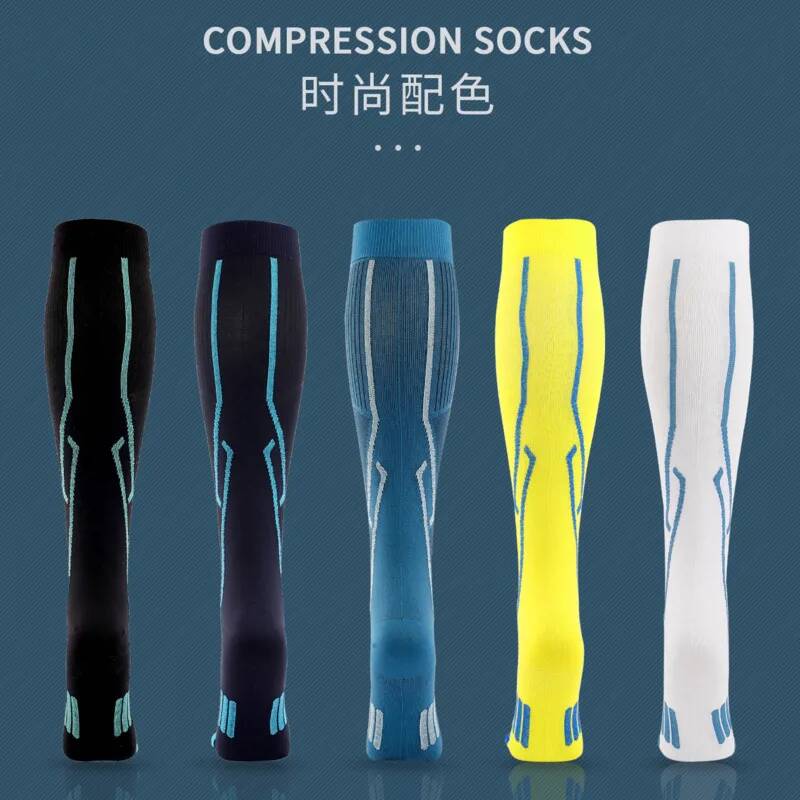Men Women Compression Socks Multi Colors Marathon Sports Gym Socks Compress Stockings Fit Exercise And Reduce Muscle Soreness