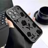 Black Rose Sandstone Groove Case for iPhone 15/16/17