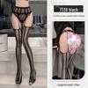 Feimo Seductive Open-Crotch Fishnet Garter Stockings Set for Women